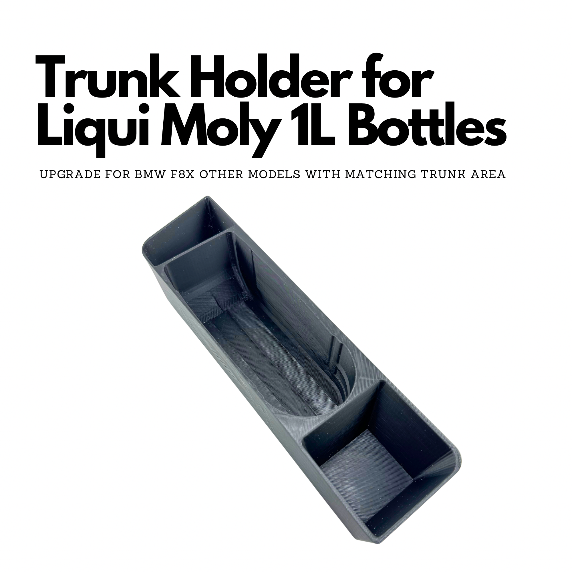 Custom-Fit Oil Bottle Trunk Holder for BMW F Series f32 f80 M3 M4 435i 428i - Secure Mount for 1-Liter Liqui Moly BMW OIL