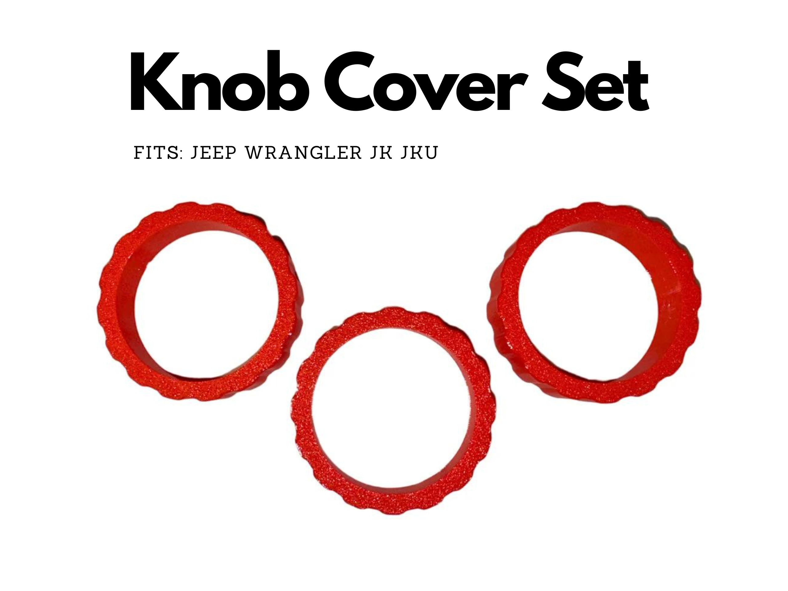 Knob Cover Set for 2011-2017 Jeep Wrangler JK JKU/Dodge Challenger 2008-2014