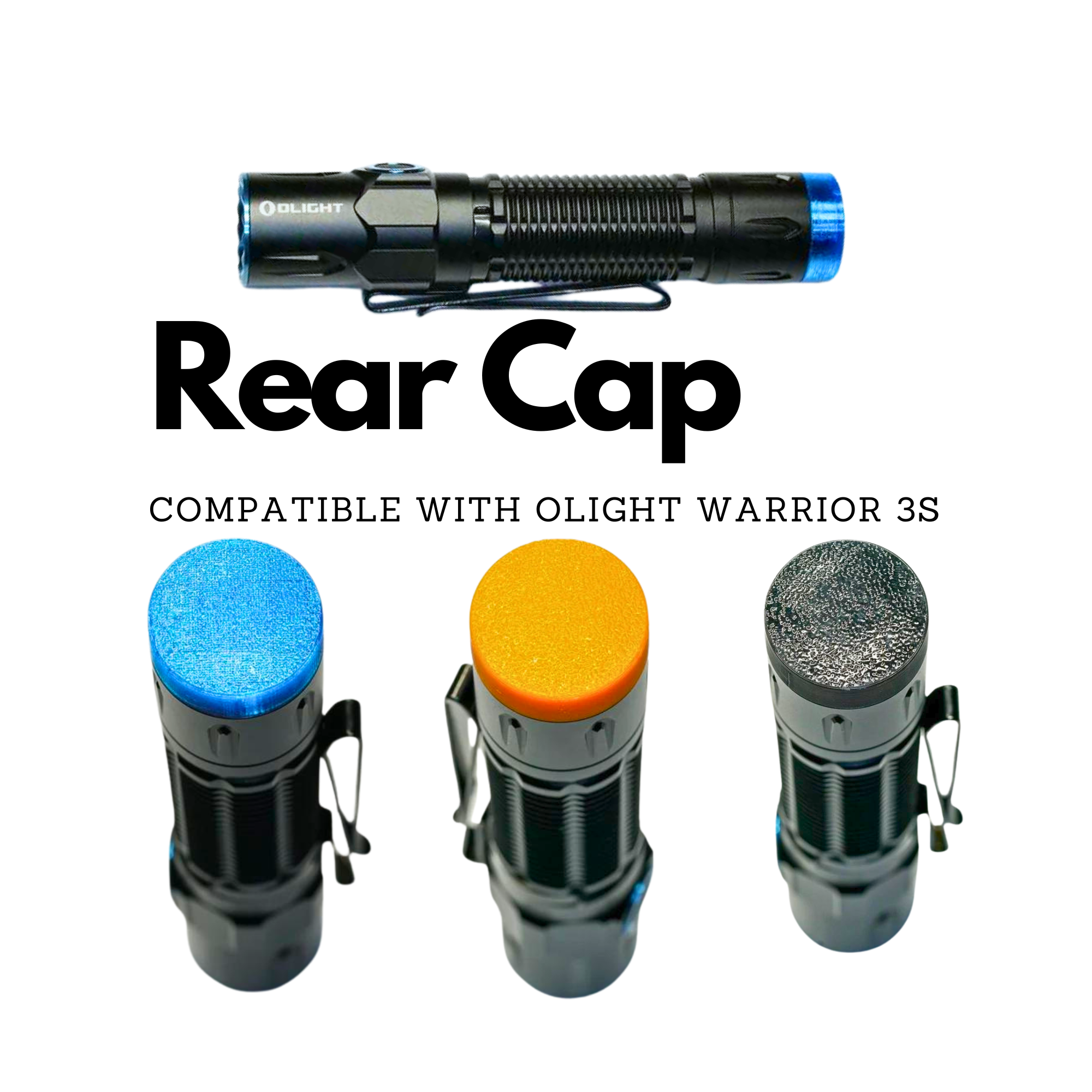 Rear Cap compatible with Olight Warrior 3S